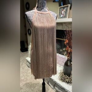 Forever 21 Metallic Fringe Dress